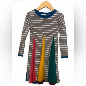 Hanna Andersson gray striped knit dress